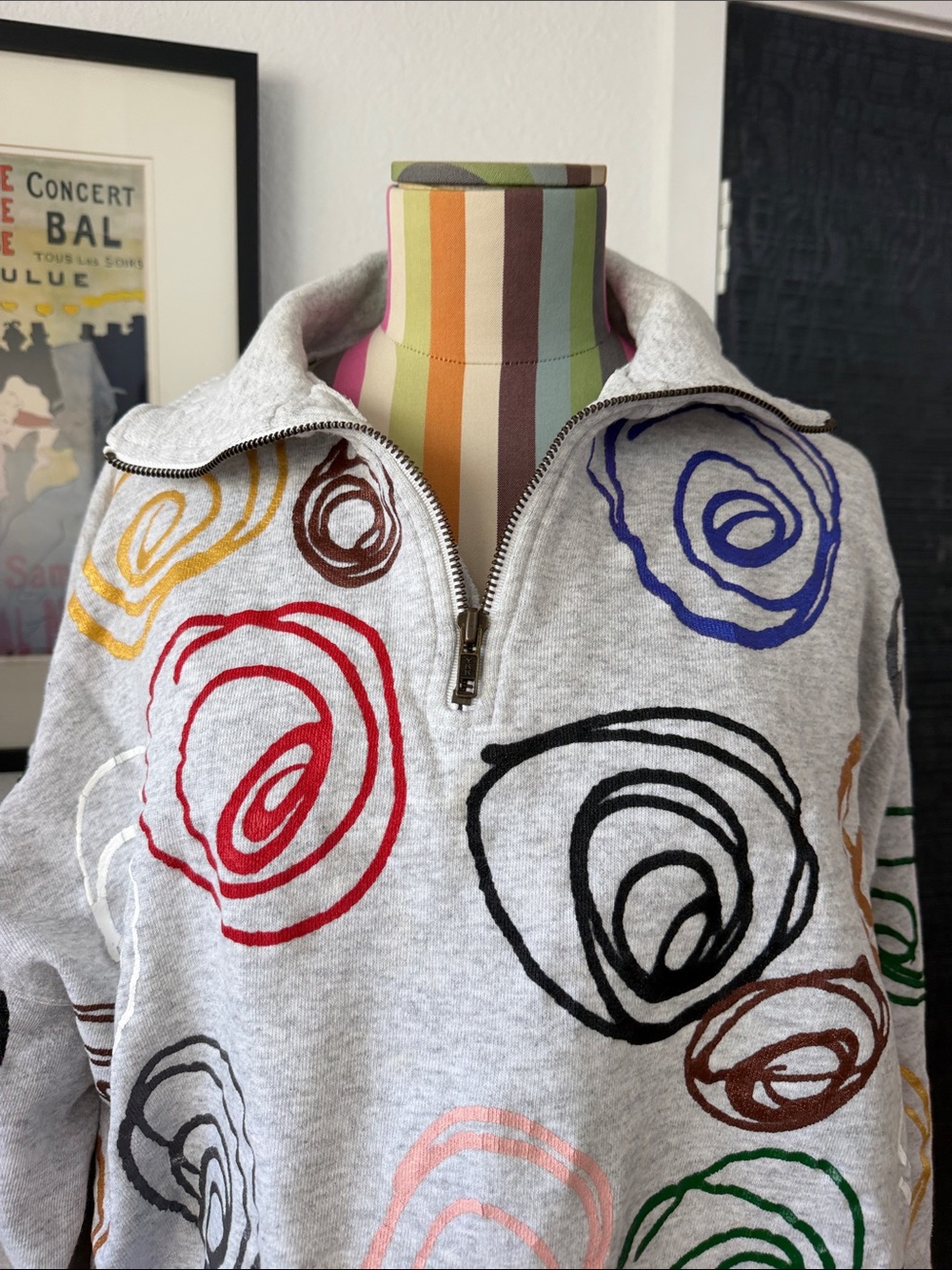 Vintage Hand Painted Swirl Sweatshirt - Picture 5 of 12